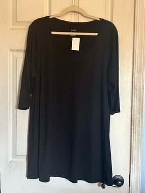 J. Jill PURE JILL black ballet sleeve tunic top size XL